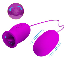 Wibrujące jajeczko + języczek 