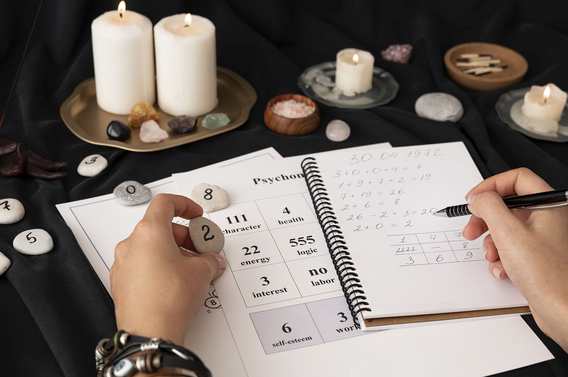 Obliczanie numerów i zapisywanie ich w zeszycie 