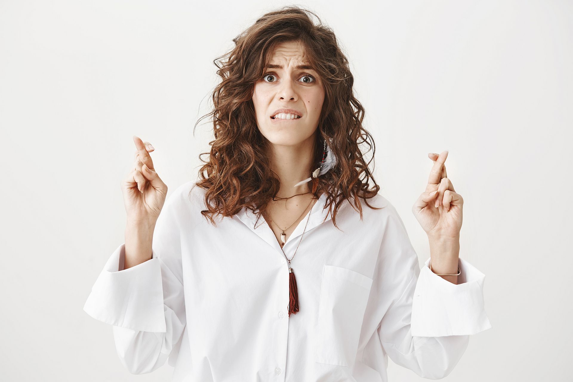 Kobieta chcąca opóźnić okres 