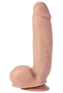 Dildo z dużymi jądrami i kręgosłupem 