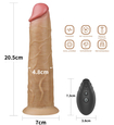 Rotacyjne dildo 20cm z bezprzewodowym pilotem
