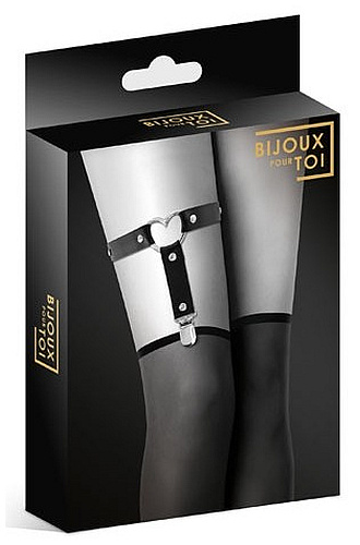 Podwiązka z metalowym sercem - Jarretiere Coeur