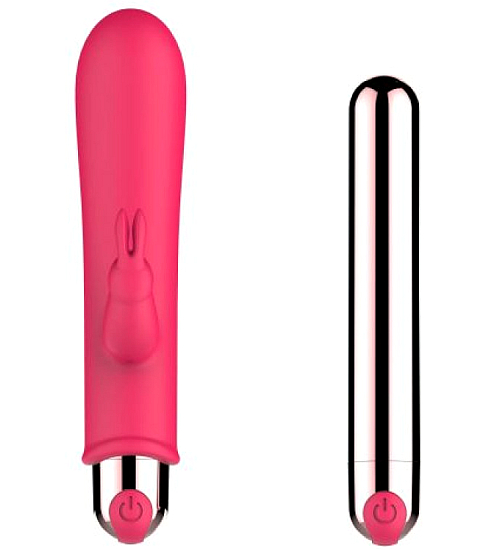 Mini wibrator z wypustką na łechtaczkę