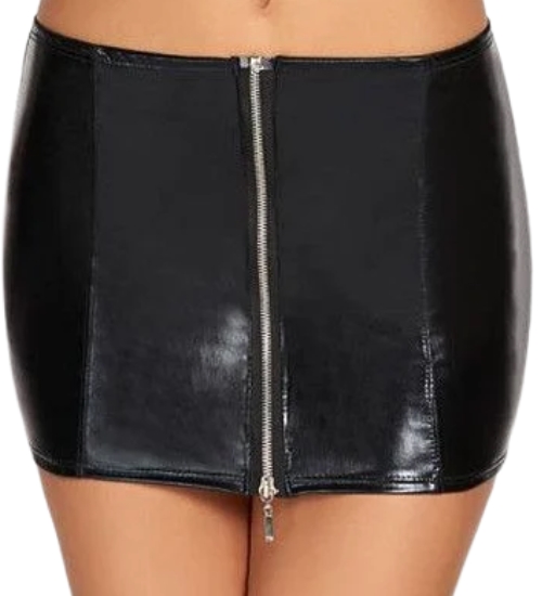 Czarna spódniczka z suwakiem