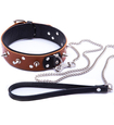 Męska obroża ze smyczą