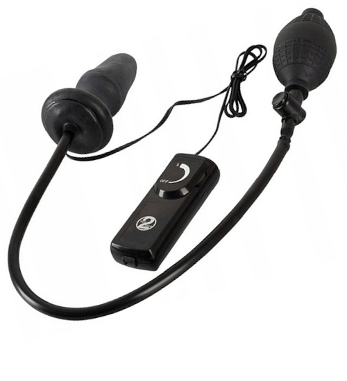 Pompowany plug analny z wibracjami