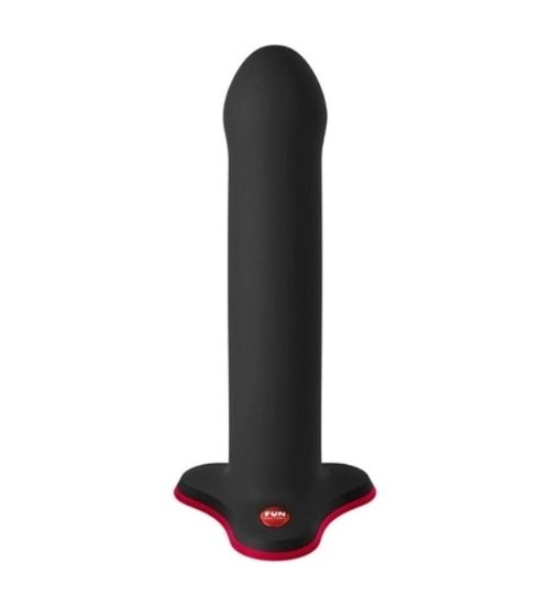Silikonowe czarne dildo z czerwoną przyssawką