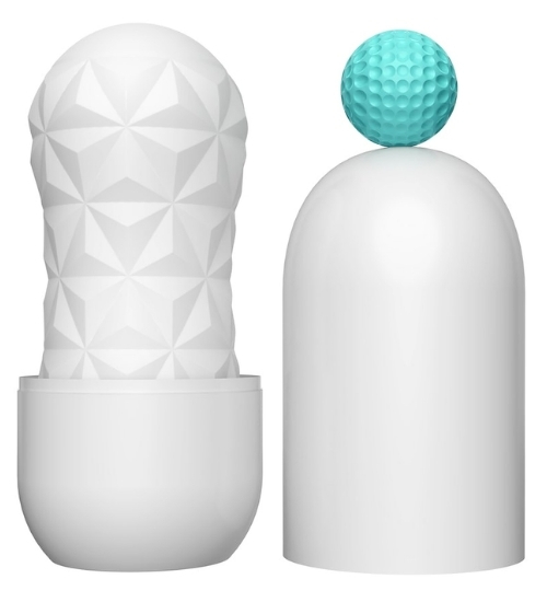 Biały masturbator z kulką 360