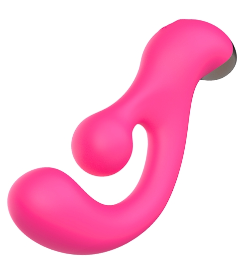 Różowy wibrator z obrotową kulką 360