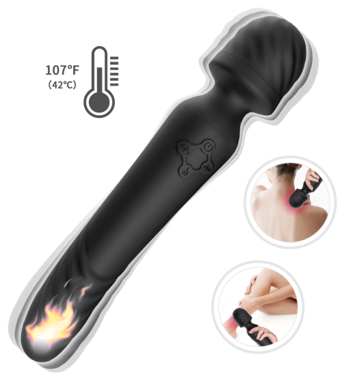 Podgrzewany wibrator - Mission black