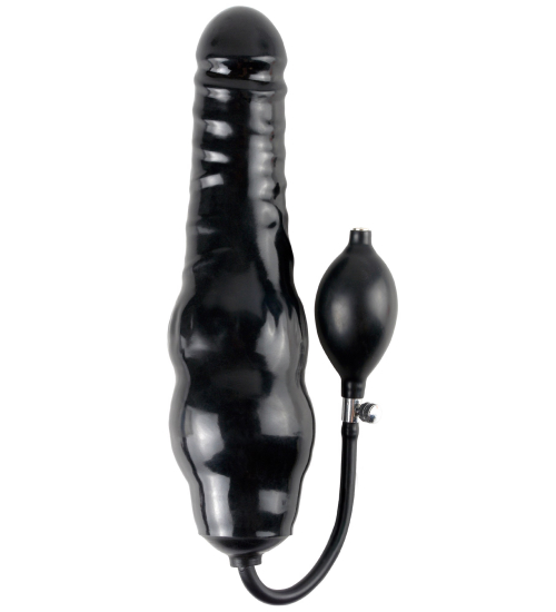 Pompowany czarny penis