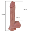 Naturalne silikonowe dildo 22 cm
