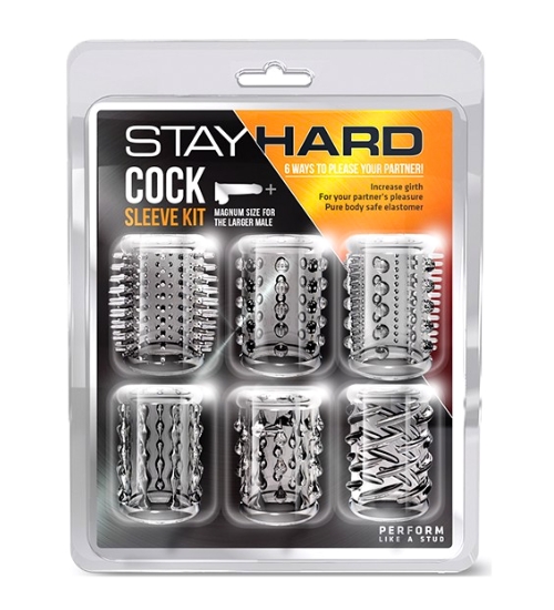 Zestaw przeźroczystych nakładek z wypustkami