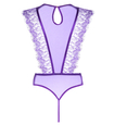 Fioletowe koronkowe body Emiliana