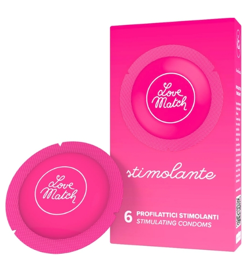 Dyskretne prezerwatywy ze stymulacją 6 szt