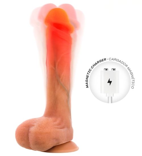 Realistyczne dildo z ruchem posuwistym sterowane pilotem