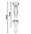Szklane dildo z kulistą końcówką