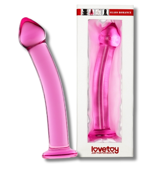 Różowe szklane dildo 