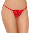 Czerwone sexy stringi z pęknięciem