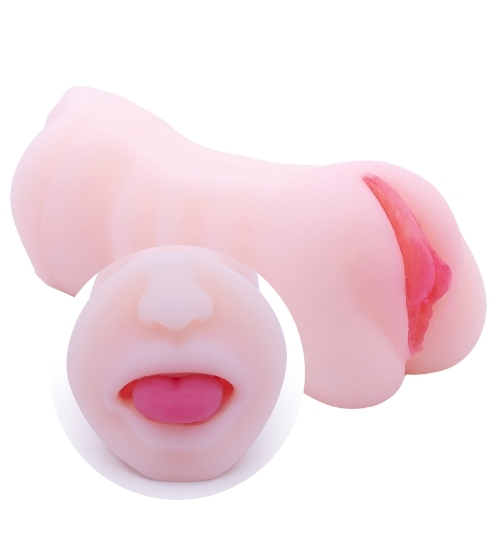 Poręczny masturbator oralno - waginalny