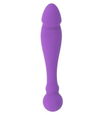 Elastyczne fioletowe dwustronne dildo