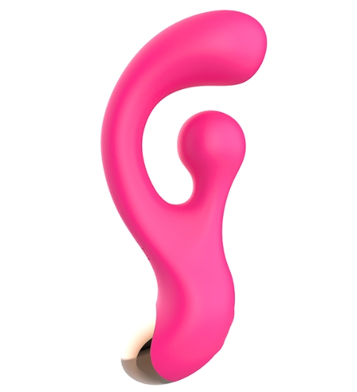 Różowy wibrator z obrotową kulką 360