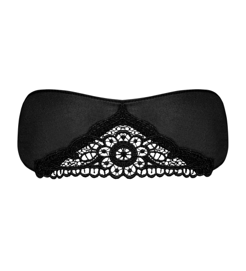 Czarna satynowa maska