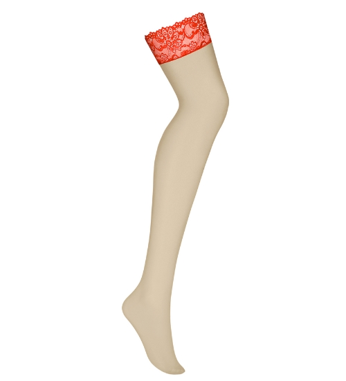 Pończochy do pasa z koronkowym wykończeniem