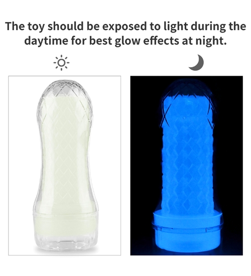 Świecący żebrowany masturbator