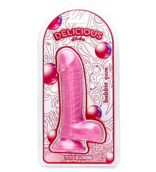 Realistyczne włoskie dildo o zapachu gumy balonowej