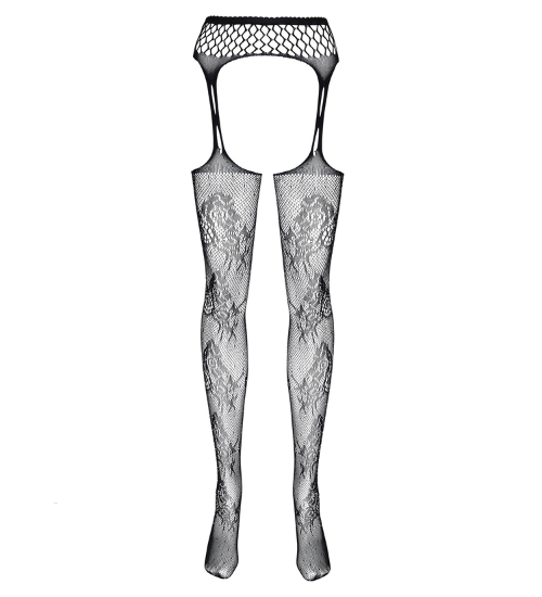 Siateczkowe pończochy z cyrkoniami