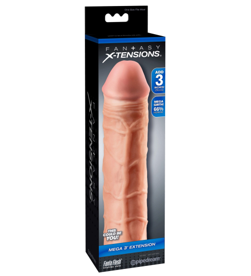 Nakładka z cyberskóry - penis większy o 7,6cm