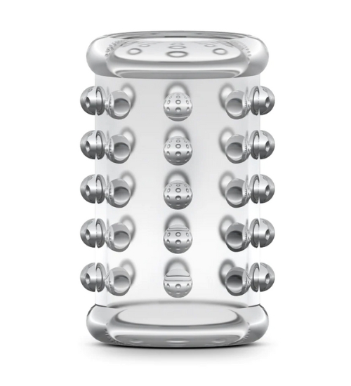 Zestaw przeźroczystych nakładek z wypustkami