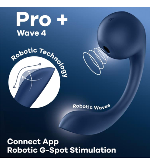 Nowoczesny Podwójny Stymulator Pro + Wave 4