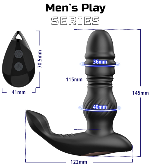 Masażer prostaty sterowany bezprzewodowym pilotem