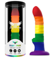 Tęczowe dildo z wypustkami