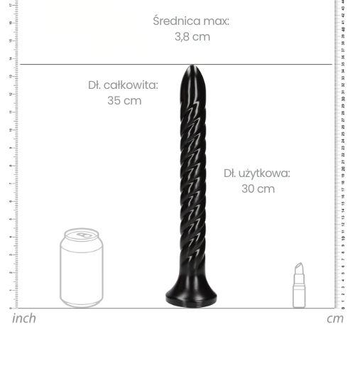 Ogromne spiralne dildo analne