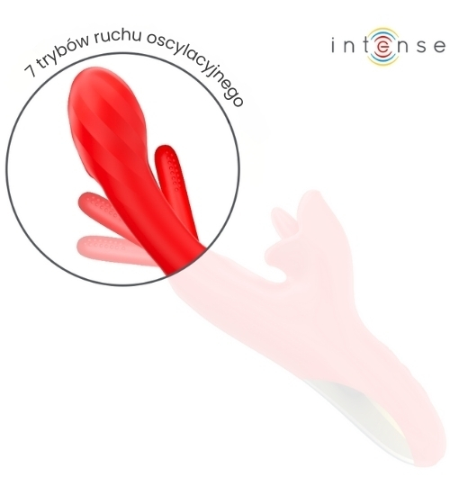 Wibrator podwójnego dotyku z oscylacją i języczkiem