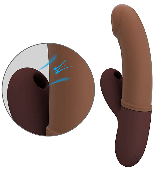 Brązowy wibrator do punktu G i łechtaczki