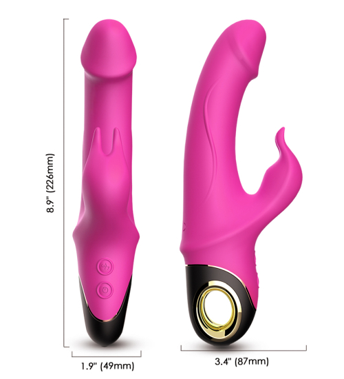 Różowy wibrator typu króliczek - gładki