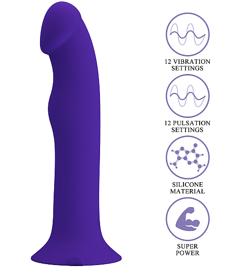 Dildo z wibracjami i pulsacyjnym wnętrzem