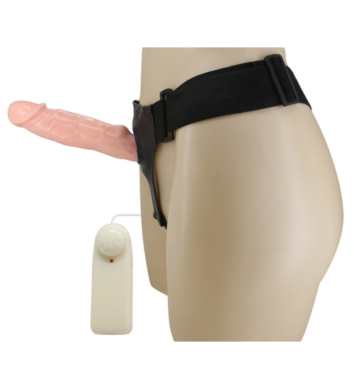 Wibrujący penis na szelkach