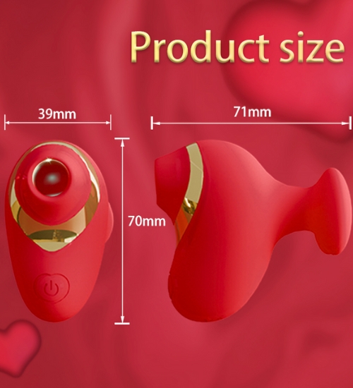 Czerwony masażer łechtaczki z serduszkiem