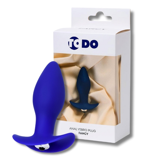 Fioletowy wibrujacy plug analny