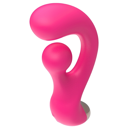 Różowy wibrator z obrotową kulką 360