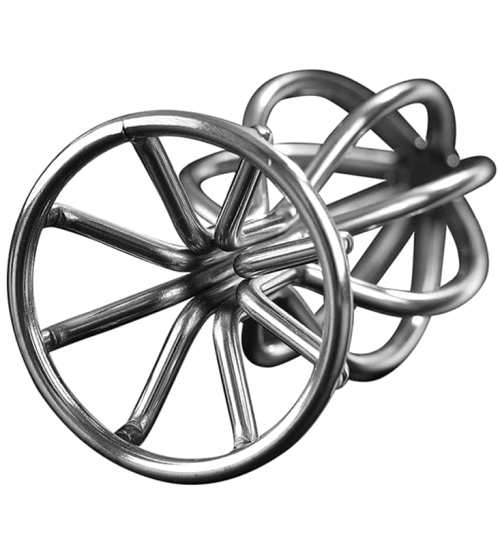 Metalowy żebrowany korek analny