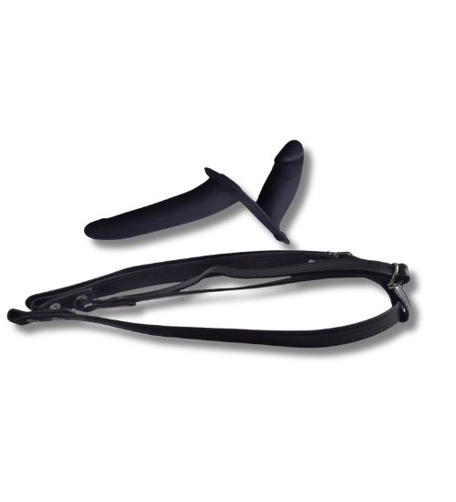 Czarny podwójny strap on