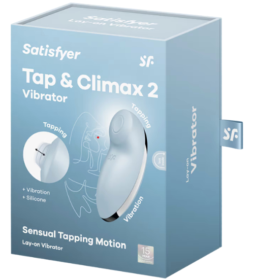 Niebieski stymulator łechtaczki Tap & Climax 2