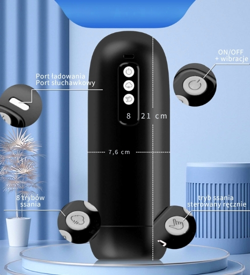 Masturbator ssący z odgłosami rozkoszy