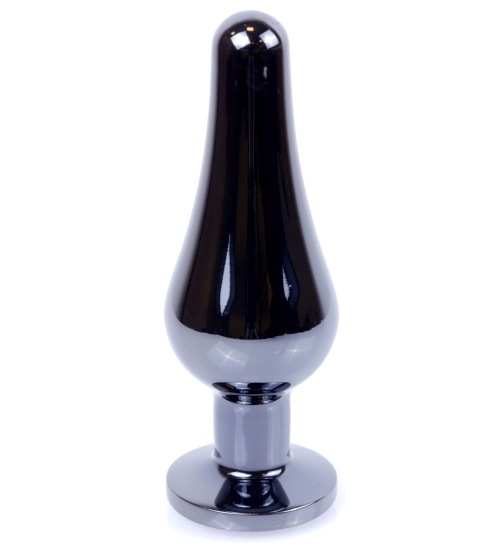 Czarny Plug Analny z Diamentem